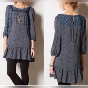 HOLDING HORSES x Anthropologie Paix Tunic Dress Womens Size 6, EUC